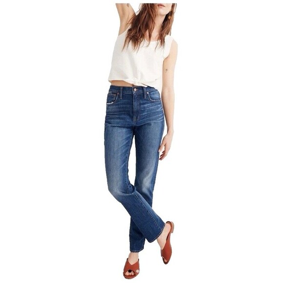 NWT Madewell Women's 24 The High-Rise Slim Boyjean Jeans Style H3322 NEW - Picture 1 of 8